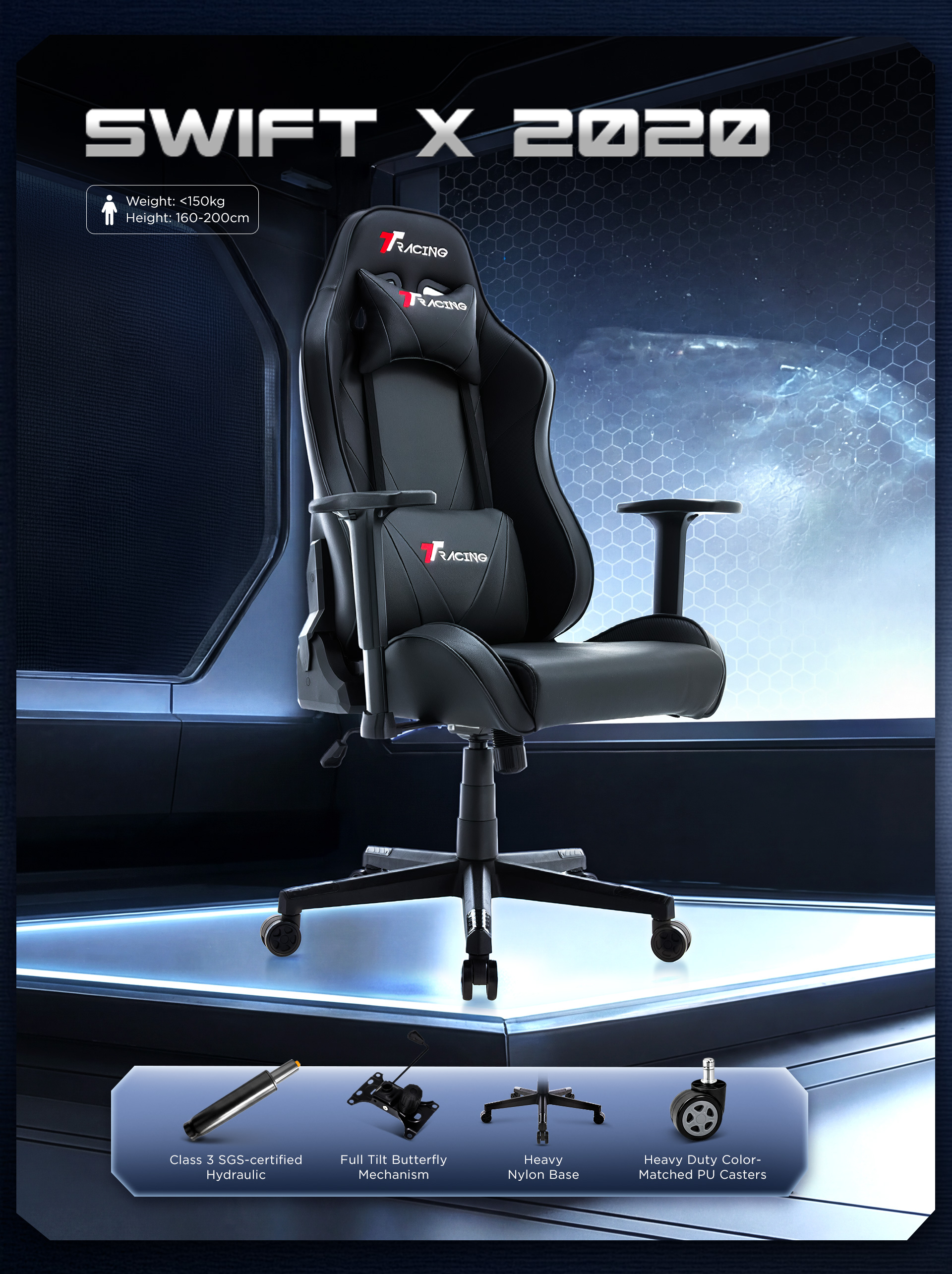 TTRacing Swift X Swift X Pro Gaming Chair Ergonomic Home Office Chair ...