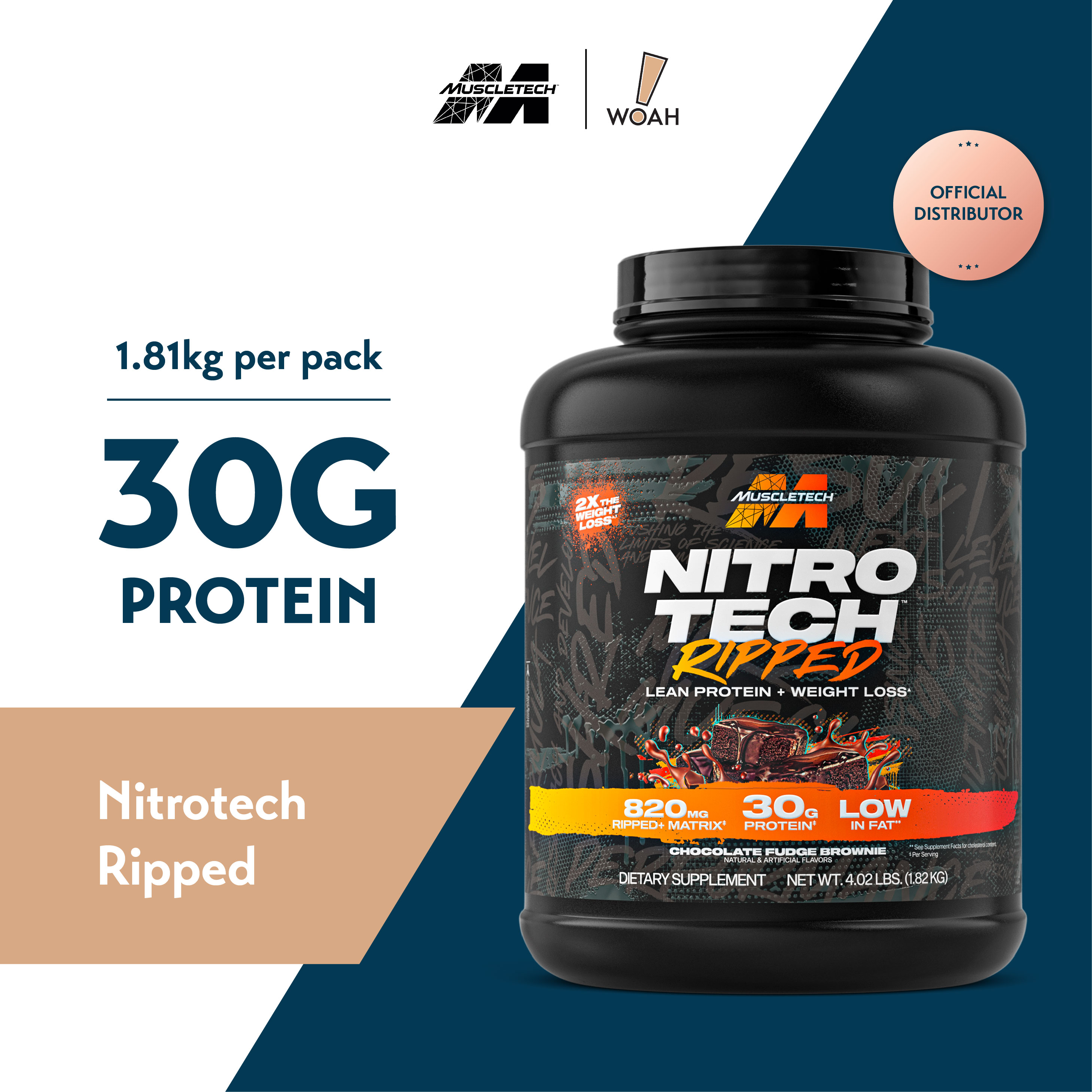 MuscleTech Nitrotech Ripped (4lbs) | Shopee Singapore