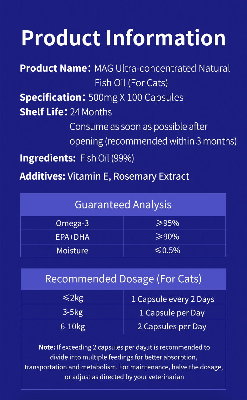 MAG IFOS Certified 98.3% Deep Ocean Fish Oil 500mg High Omega-3(DHA&EPA ...