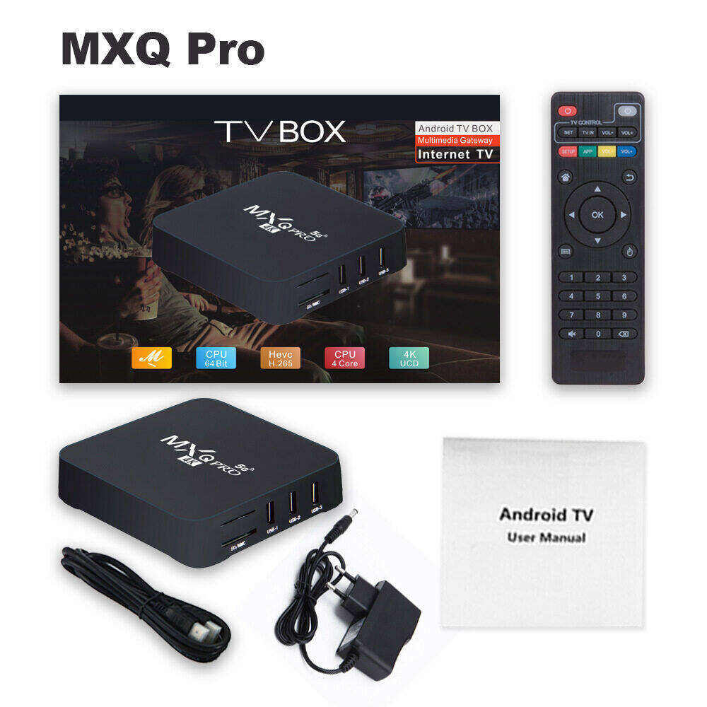 MXQ Pro Smart TV Box 4K Smart Media Player Set-top Box2.4G&5G Wifi8GB ...