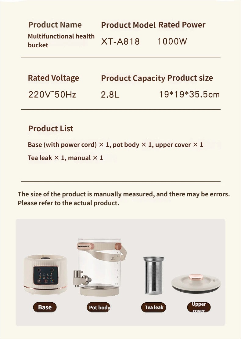 SG 3L split flower tea glass health kettle appointment timer kettle ...