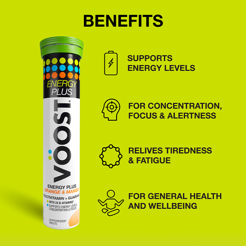 VOOST Energy Effervescent Vitamin Supplement 40 Tabs to support energy ...