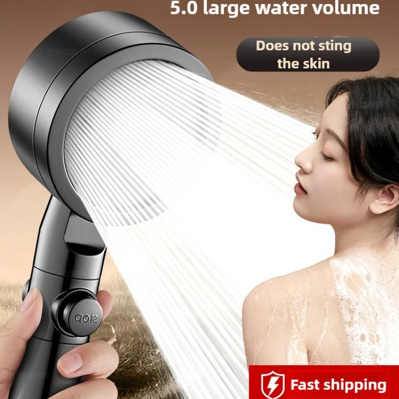 High Pressure Shower Head Water Saving 3 Modes Shower Heads Adjustable ...