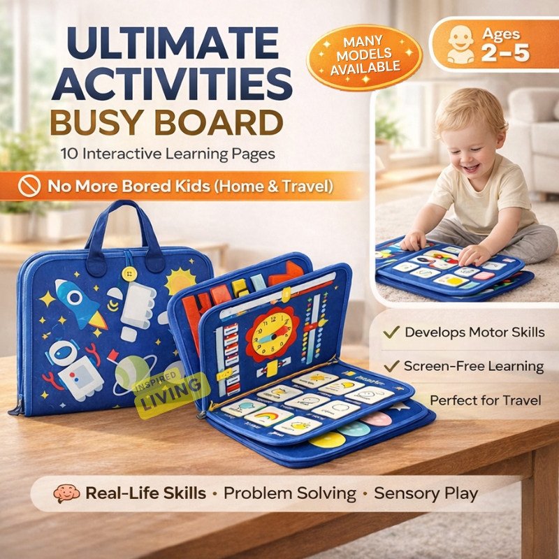 Educational Toy | Montessori Baby Busy Board & Busy Book Toys with ...