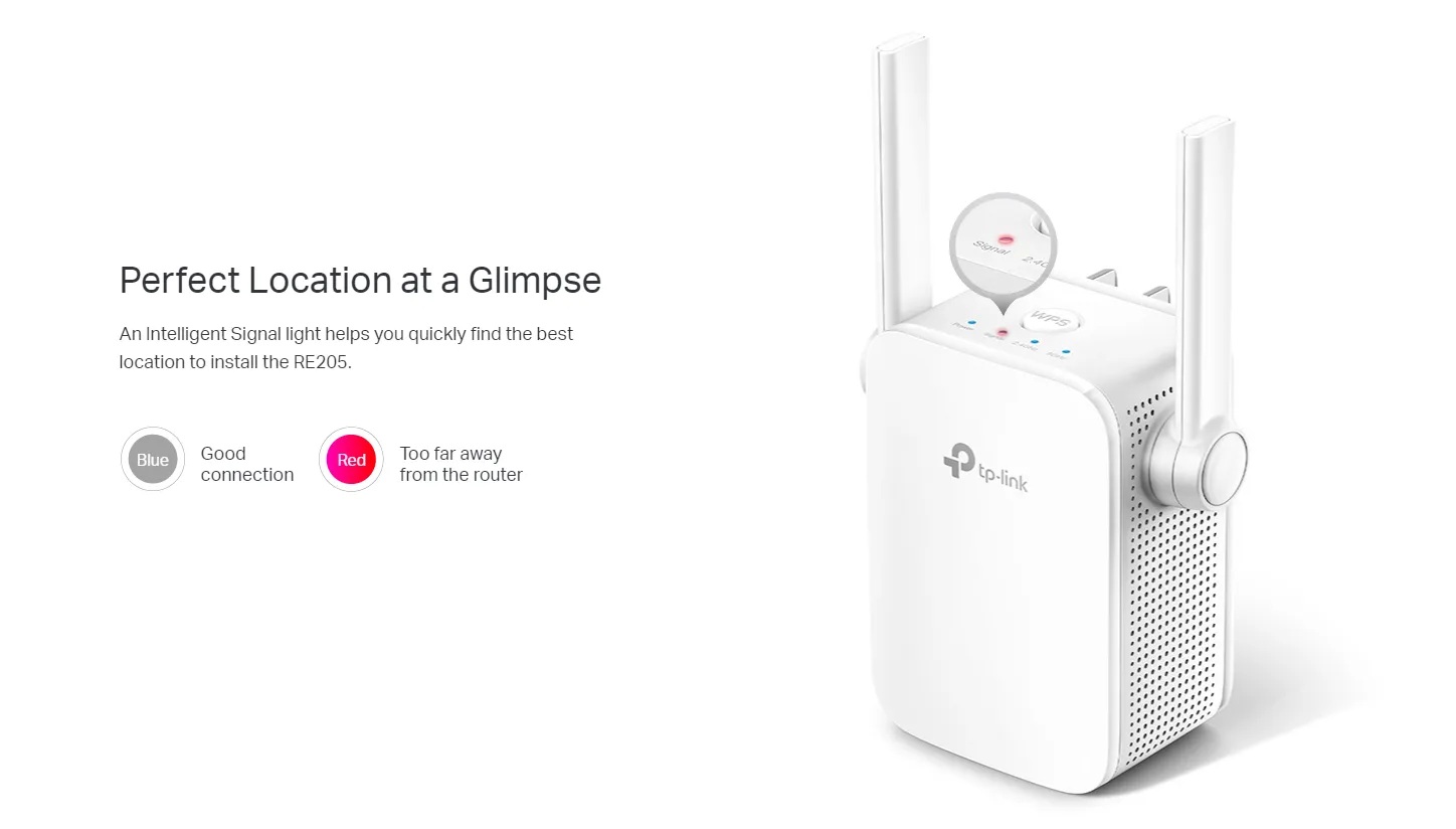 TP-Link AC750 RE205 WI-FI Range Extender Wireless Booster Repeater ...