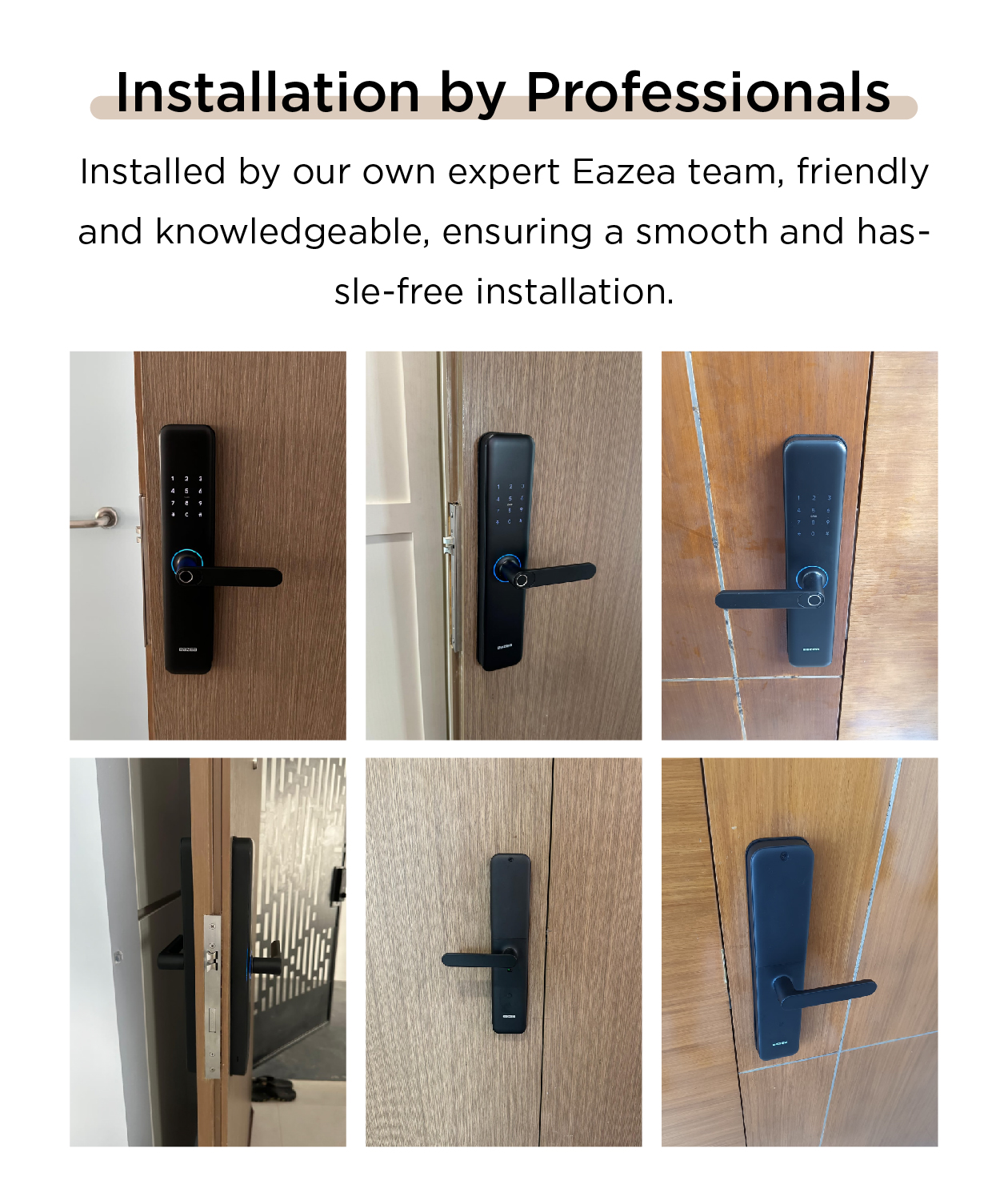 EAZEA AXIS Edge Smart Door Lock with Fingerprint Keyless Access HDB ...