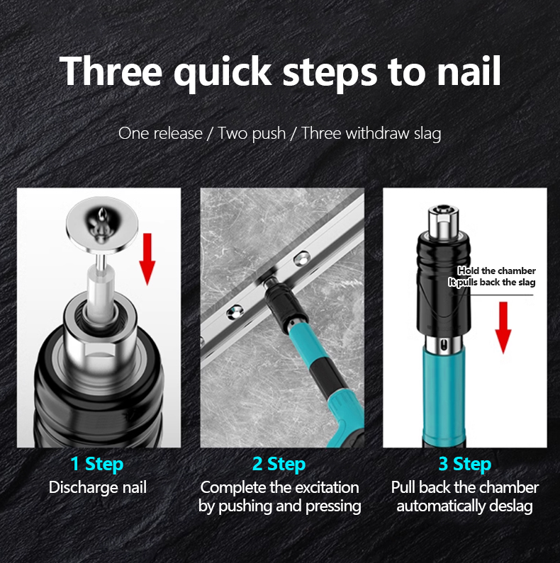 【24 Hours Delivery】 Nail Gun Multifunction Fast Fastening Hardware ...