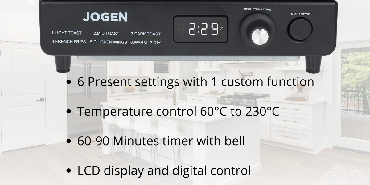 JOGEN EO 2214 Oven Toaster 9 Litre Digital Control Bread Toasting for ...