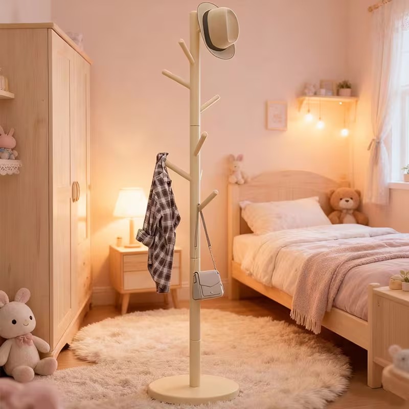 [ SG Ready Stock] 100% solid wood Wooden Clothes Hanger Rack Nordic ...