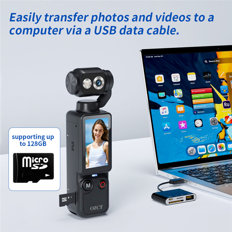 4K HD Hand-held Outdoor Sports Camera Mini Pocket Camera Anti-shake ...