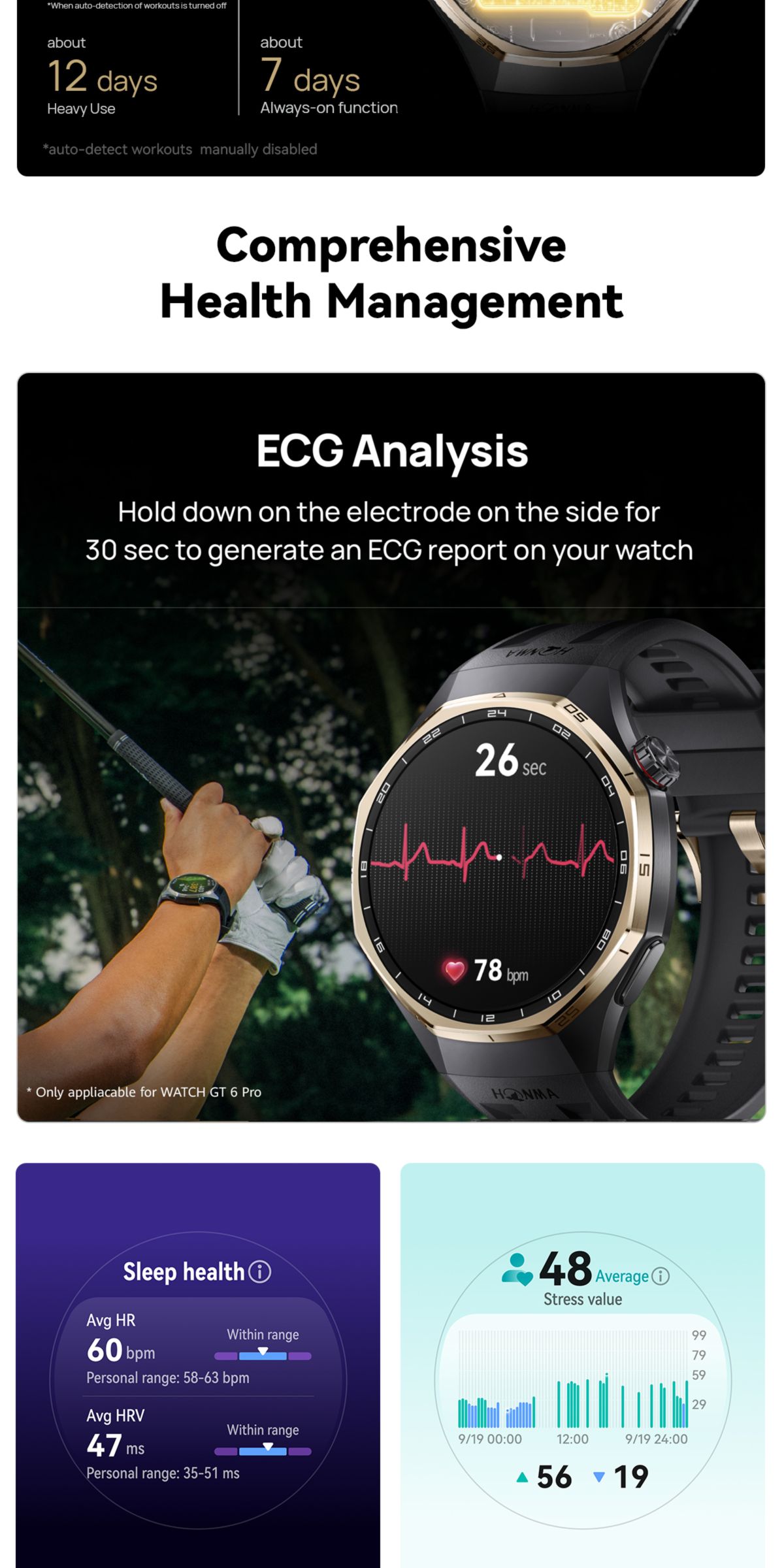 HONMA x HUAWEI WATCH GT 6 Pro Smartwatch | Shot Distance and Green ...