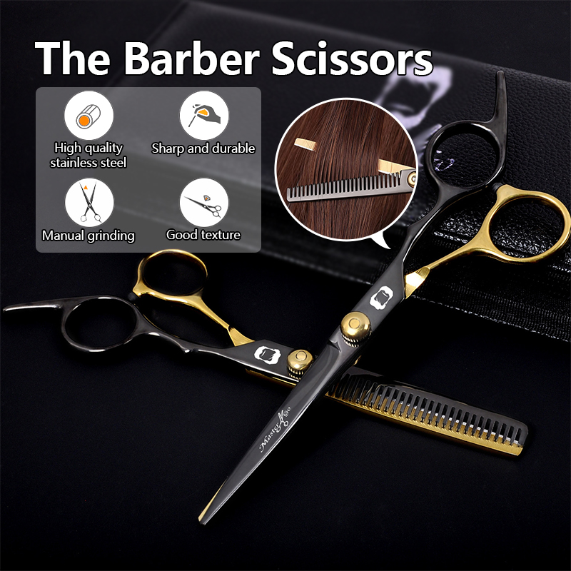 🇸🇬 8Pcs Hair Scissors Professional Stainless Steel Kit Haircut Thinning ...