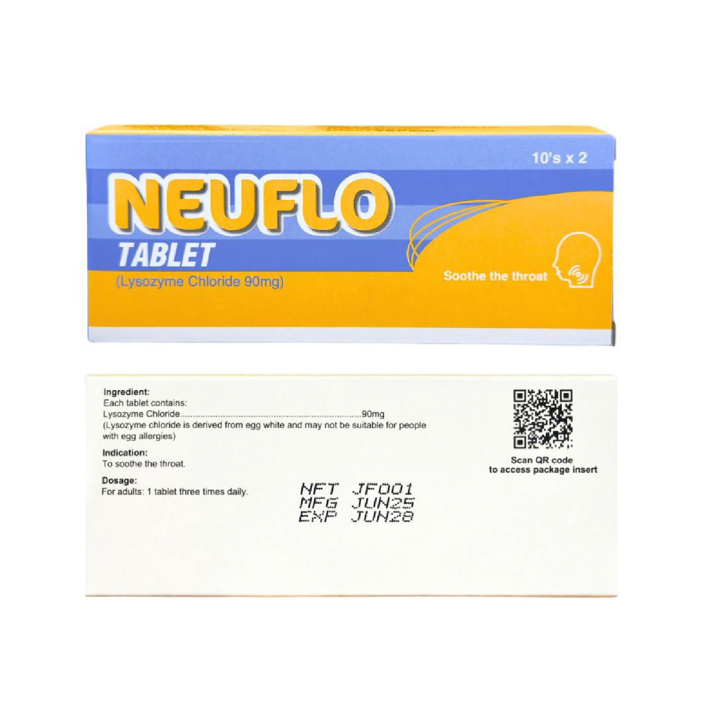 NEUFLO Throat Soothing Tablet 90mg x 20s | Shopee Singapore