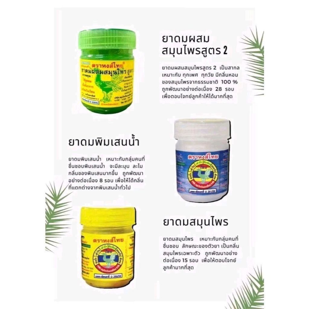 Hong Thai Brand Compound Inhaler 4 formulas 25gms | Shopee Singapore