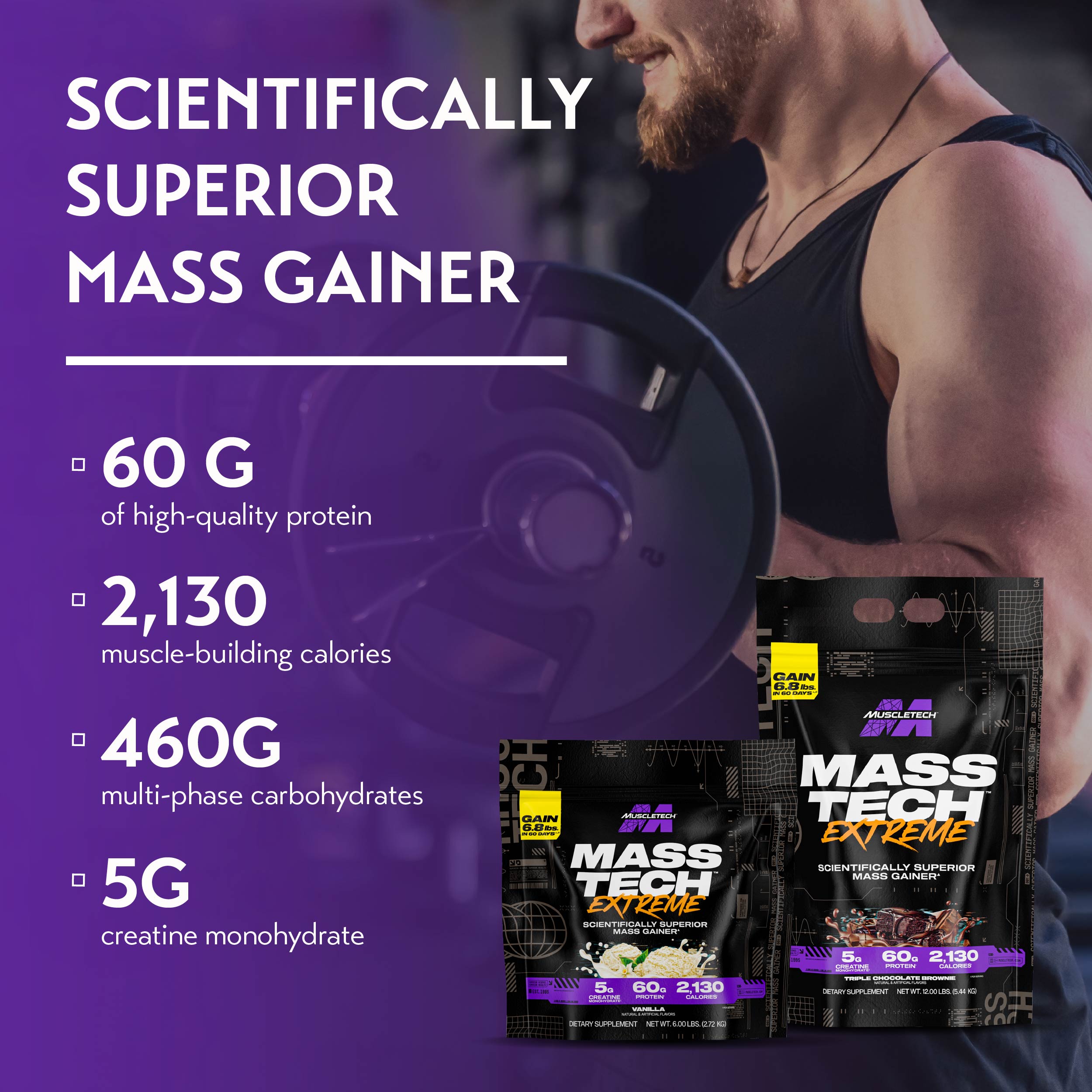MuscleTech Performance Series Mass Tech Extreme 2000 (6lbs / 12lbs ...