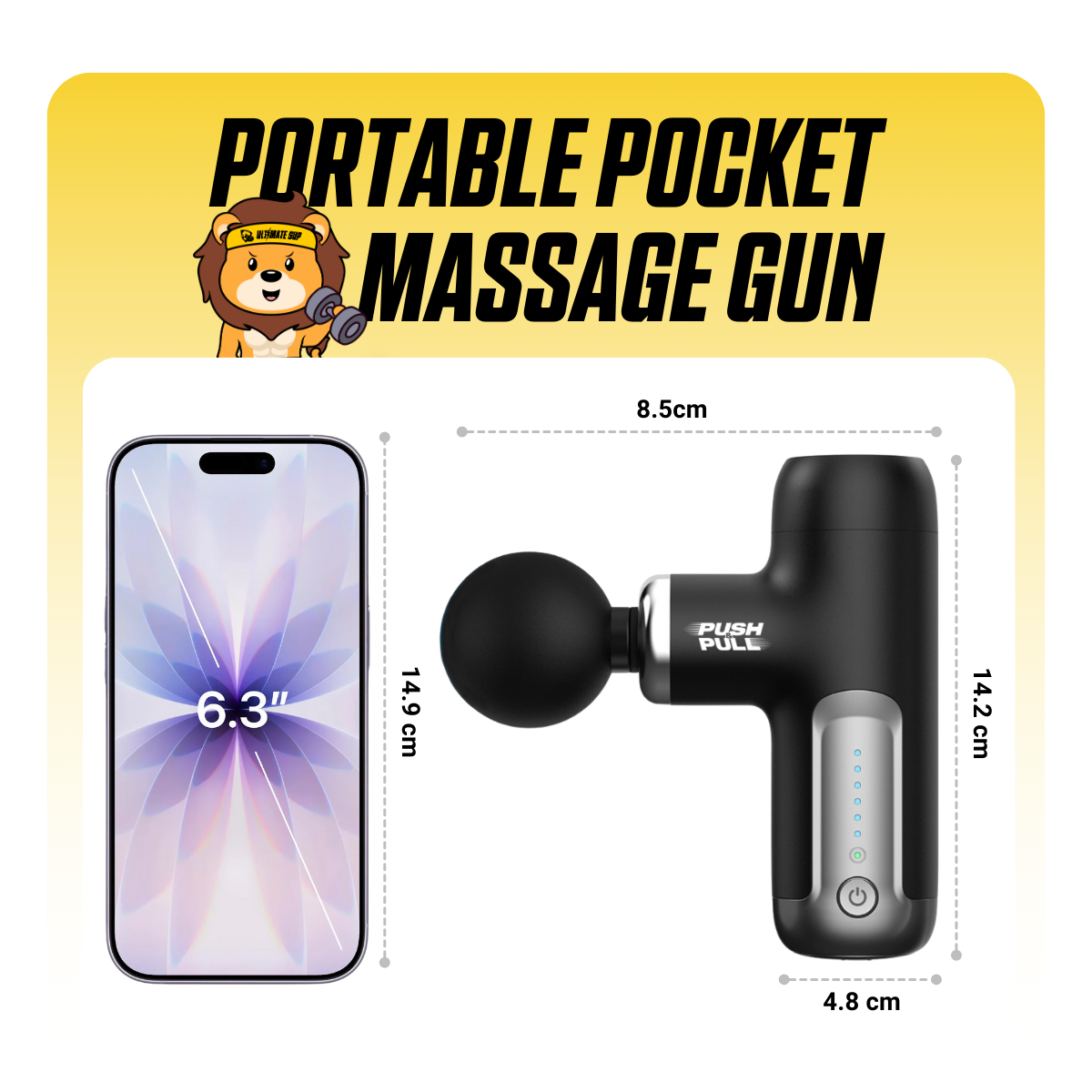 Pushnpull Premium Muscle Massage Gun & Deep Tissue Gun Massager ...