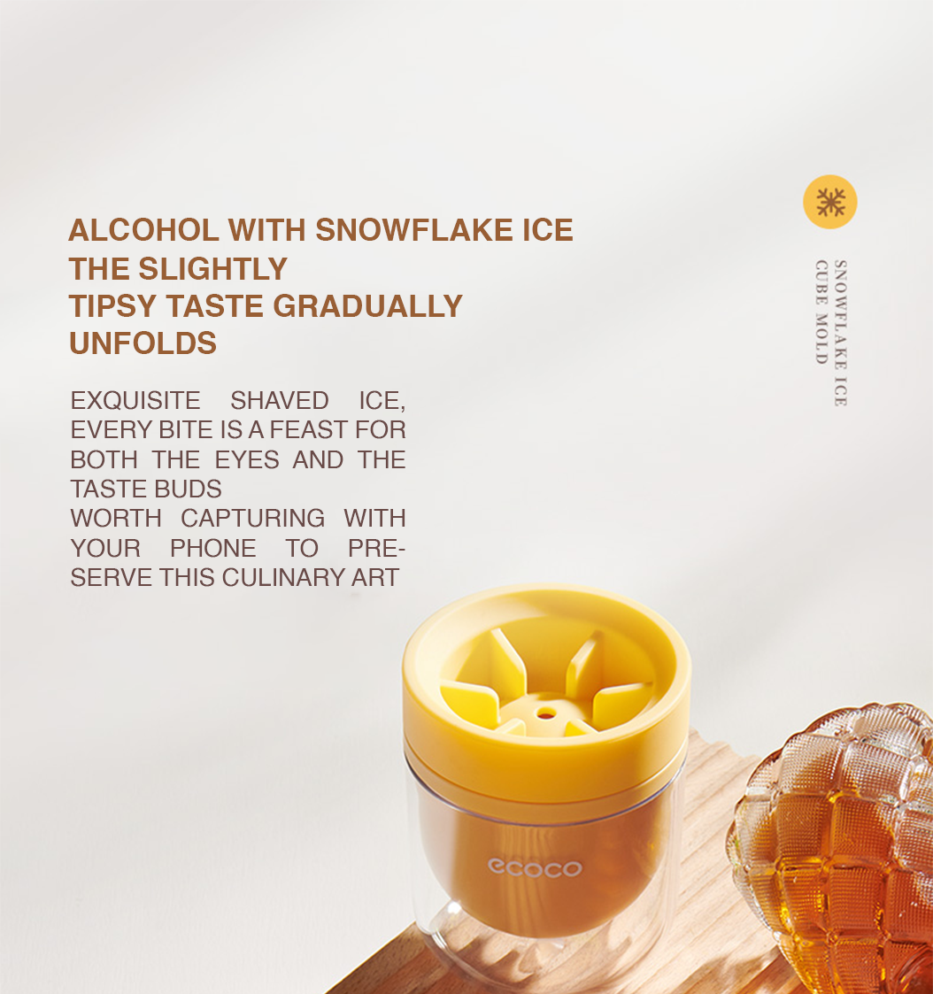 ECOCO Snowflake Ice Cube Mold White 雪花冰块模具 - ecoco large ice ball mold ...