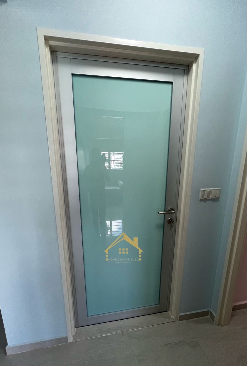 Supply & install Aluminum Swing Door with Acrylic Panel for Toilet ...