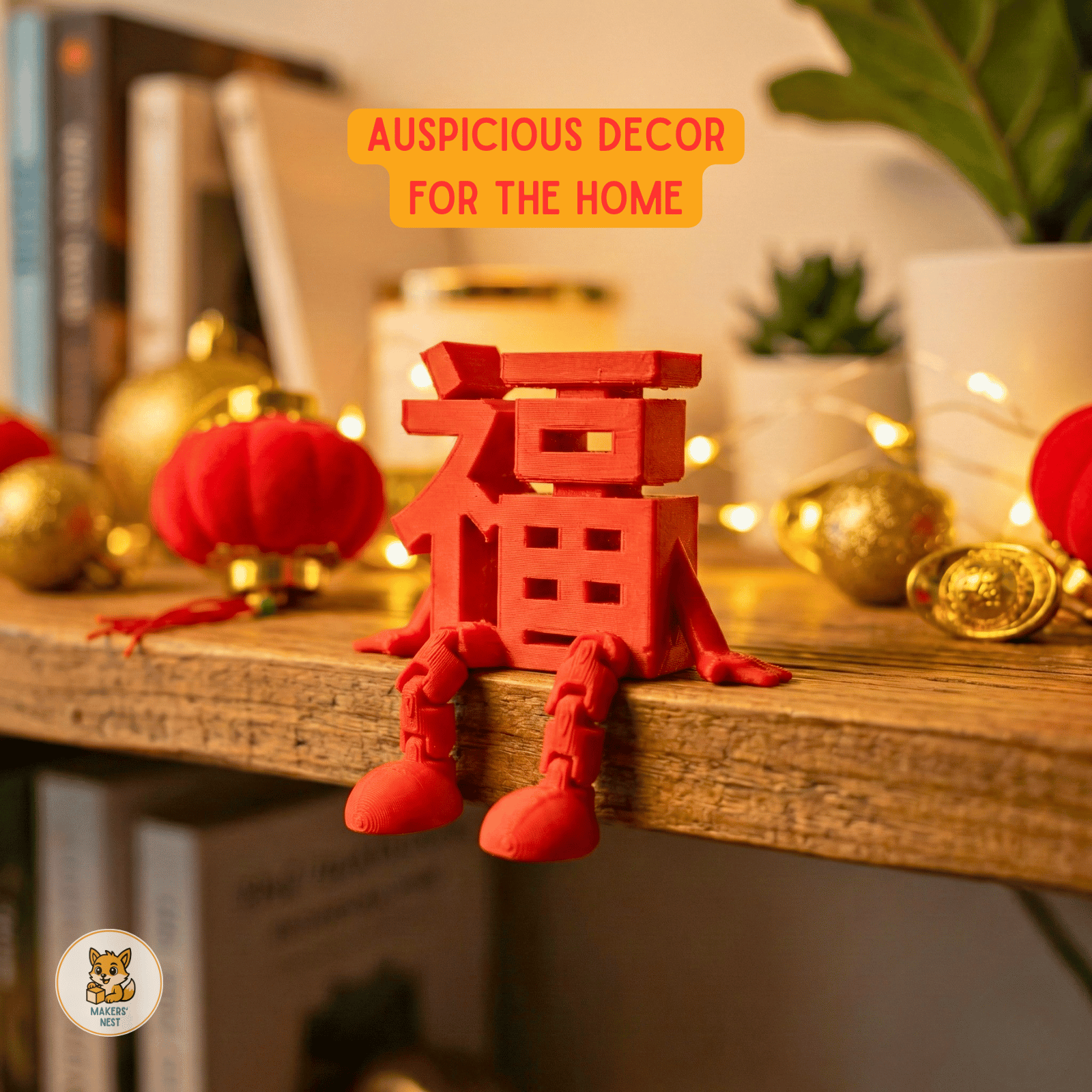 Auspicious “福” Flexi Figurine | Prosperity Decor for Chinese New Year ...