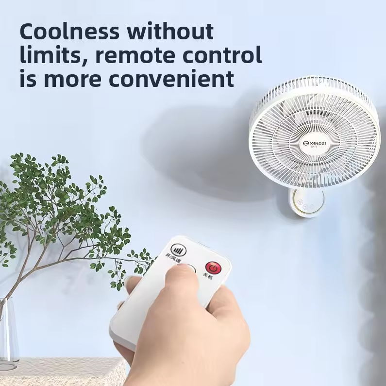 Electric Wall Fan Kitchen Fan with Remote Control Small Hanging Fan ...