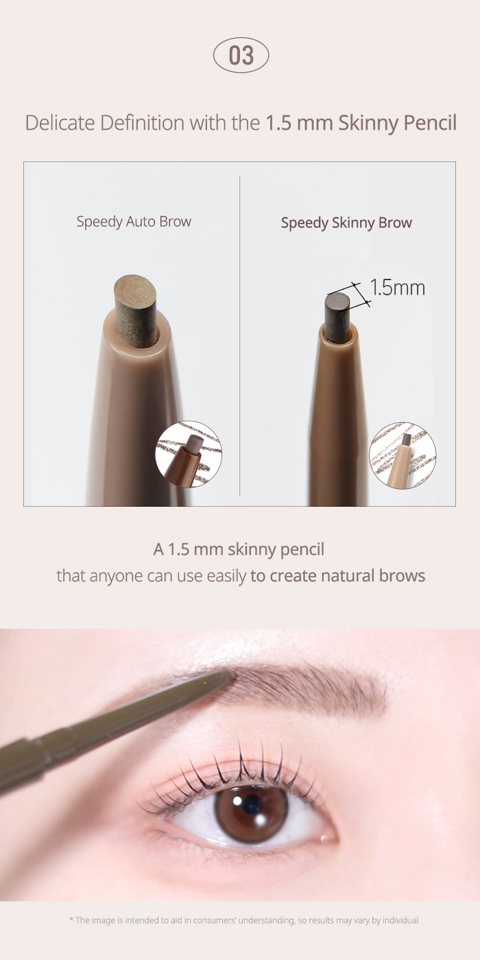 [PERIPERA] Speedy Skinny Brow 0.03g (Brow Pencil | 1.5mm | Fool Proof ...