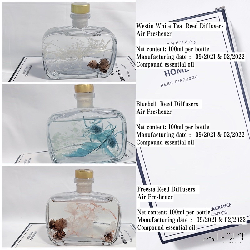 Freesia/Bluebell/Westin White Tea Reed Diffusers Air Freshener