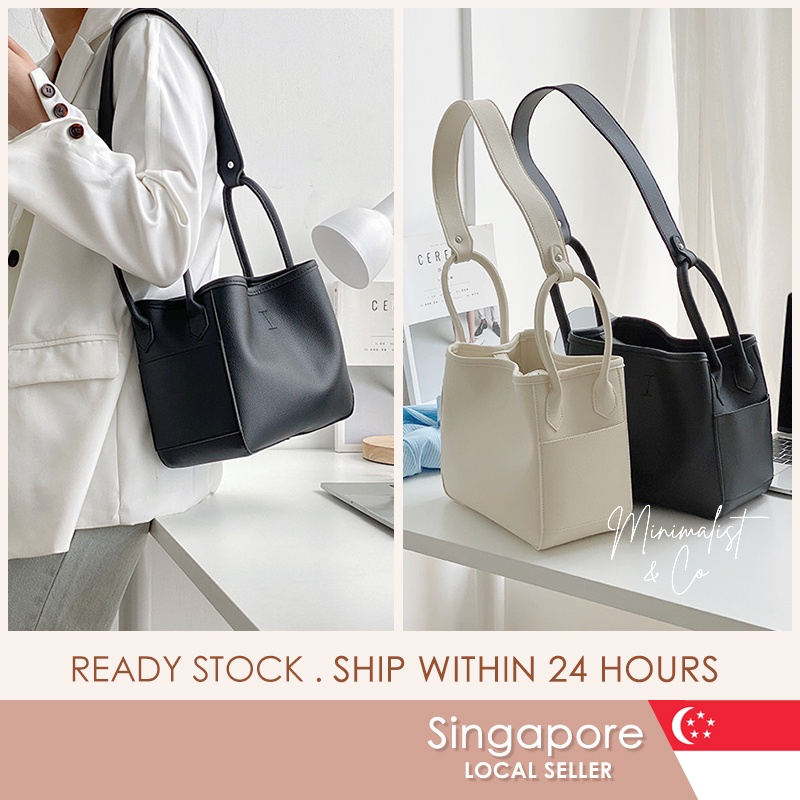 [SG SELLER] 2 Colors - Sleek Modern Style Women Shoulder PU Leather ...