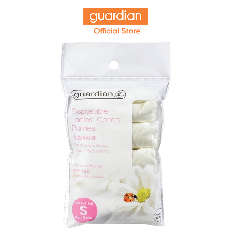 Guardian Ladies Cotton Disposable Panties S, 5Pcs Shopee Singapore