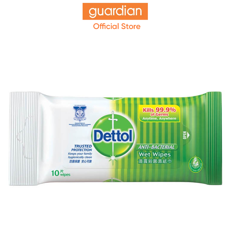 Dettol Antibacterial Wet Wipes 10S Shopee Singapore
