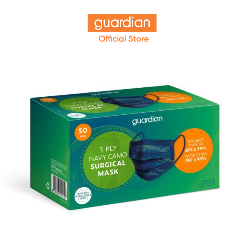 Guardian 3 Ply Navy Camo Surgical Mask 50S Shopee Singapore