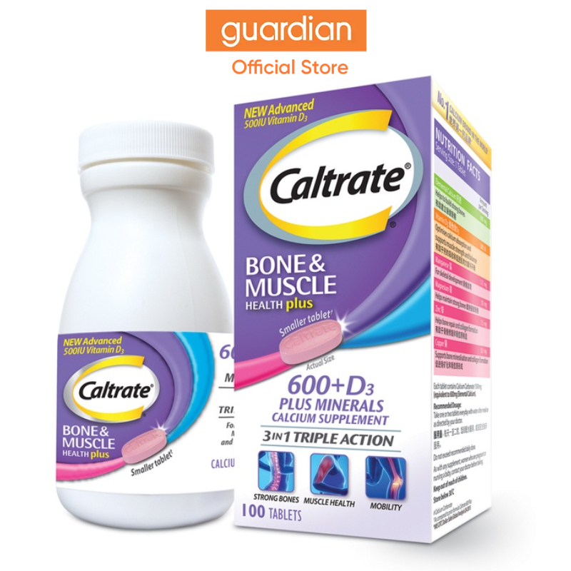 Caltrate 600 D 500iu Calcium Supplement 100 Tablets Shopee Singapore