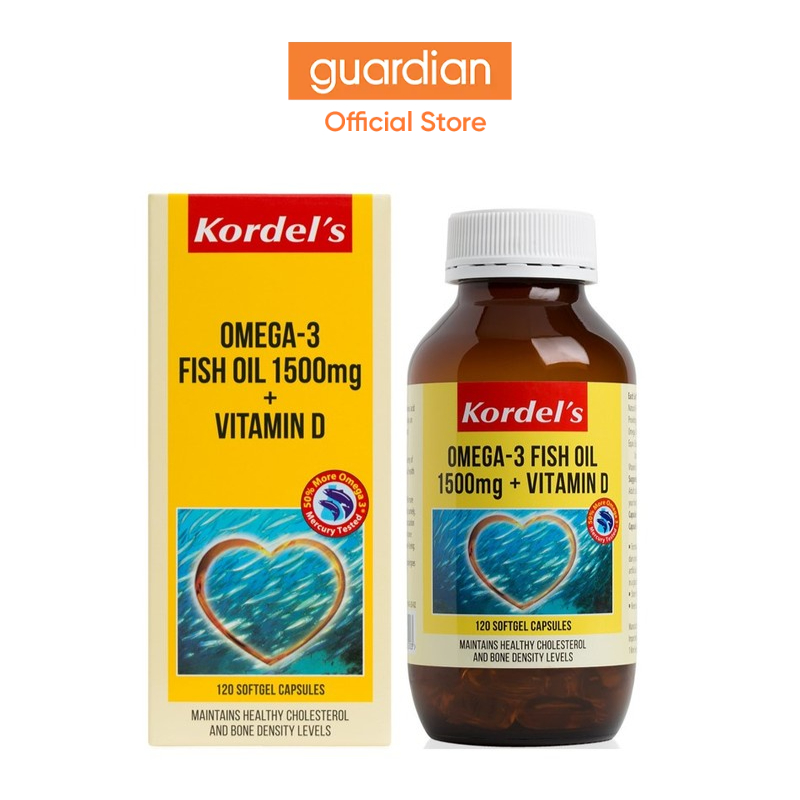 Kordel'S Omega3 Fish Oil 1500Mg + Vitamin D, 120 Capsules Shopee Singapore