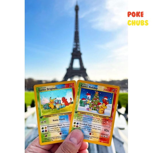 Custom Pokemon Card Kanto Holo and Holiday Kanto Shopee Singapore