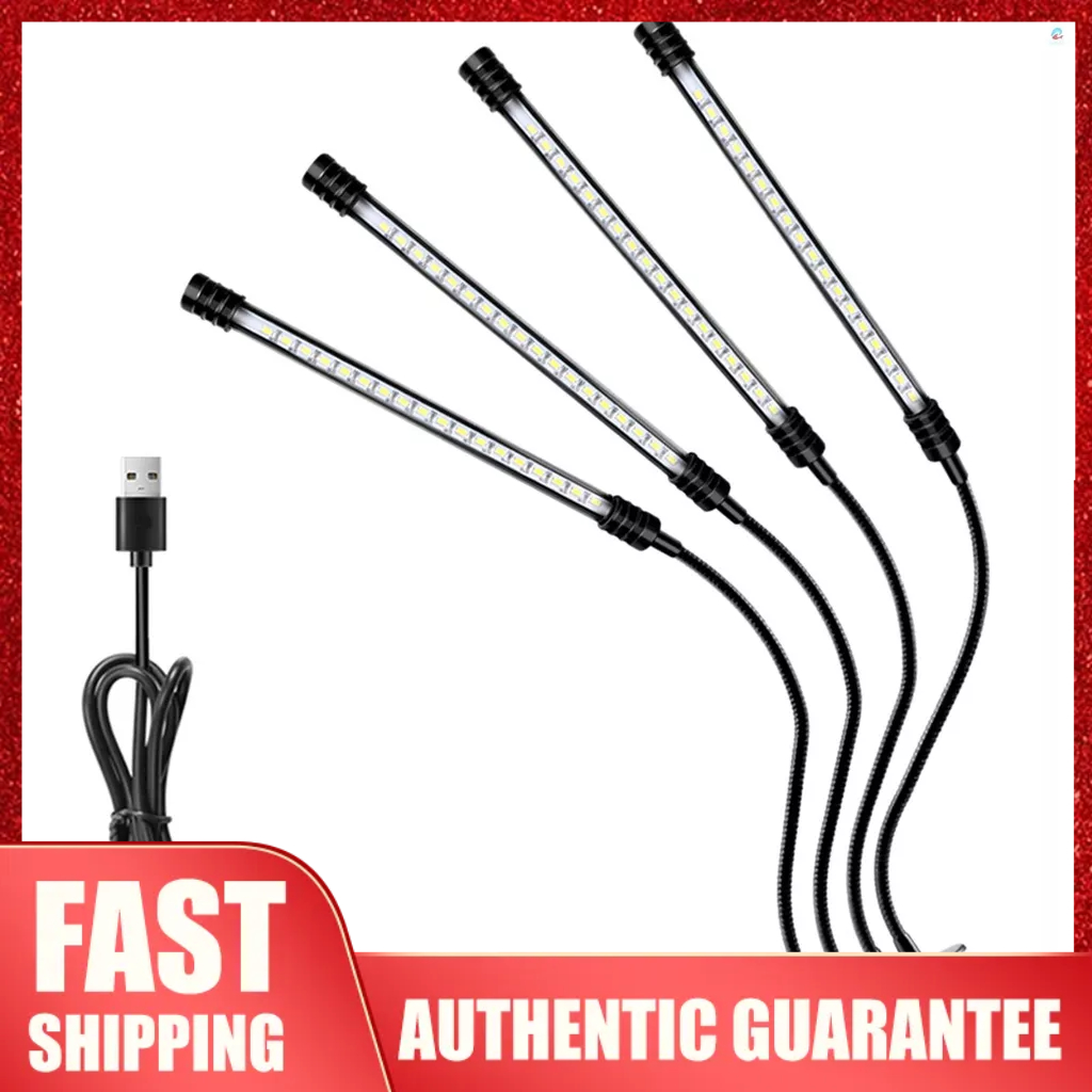 USB Plant Grow Light Sunlight White Full Spectrum Lighting Angle Adjustable Desktop Clamp