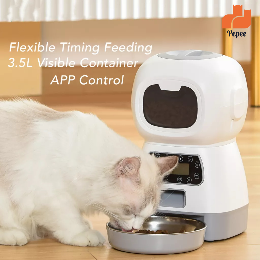 [Local Stock]Smart Pet Feeder Dog Cat Food Feeder Visible Container