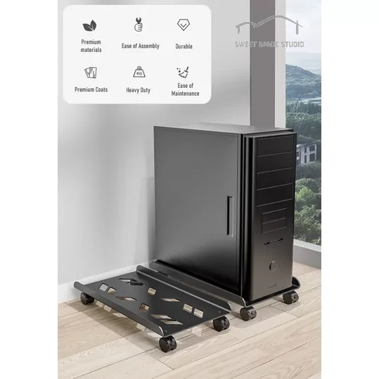 [SG Stock] Adjustable CPU Roller Stand with Wheels for Computer PC Case