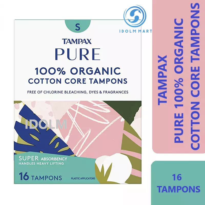 Tampax Pure Tampons Super Absorbency, Unscented, 16 Count 