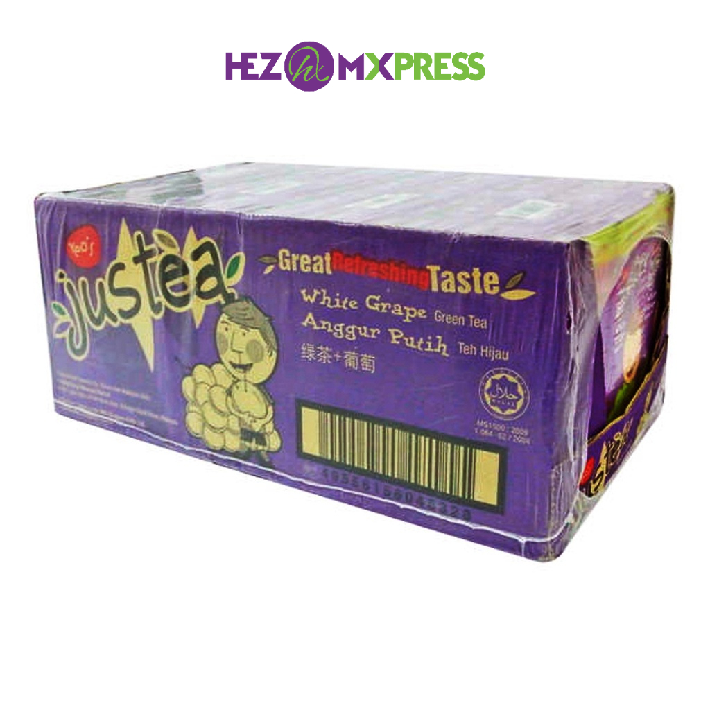 JUSTEA White Grape / Green Tea with Peach / Green Tea with Lemon Tetra