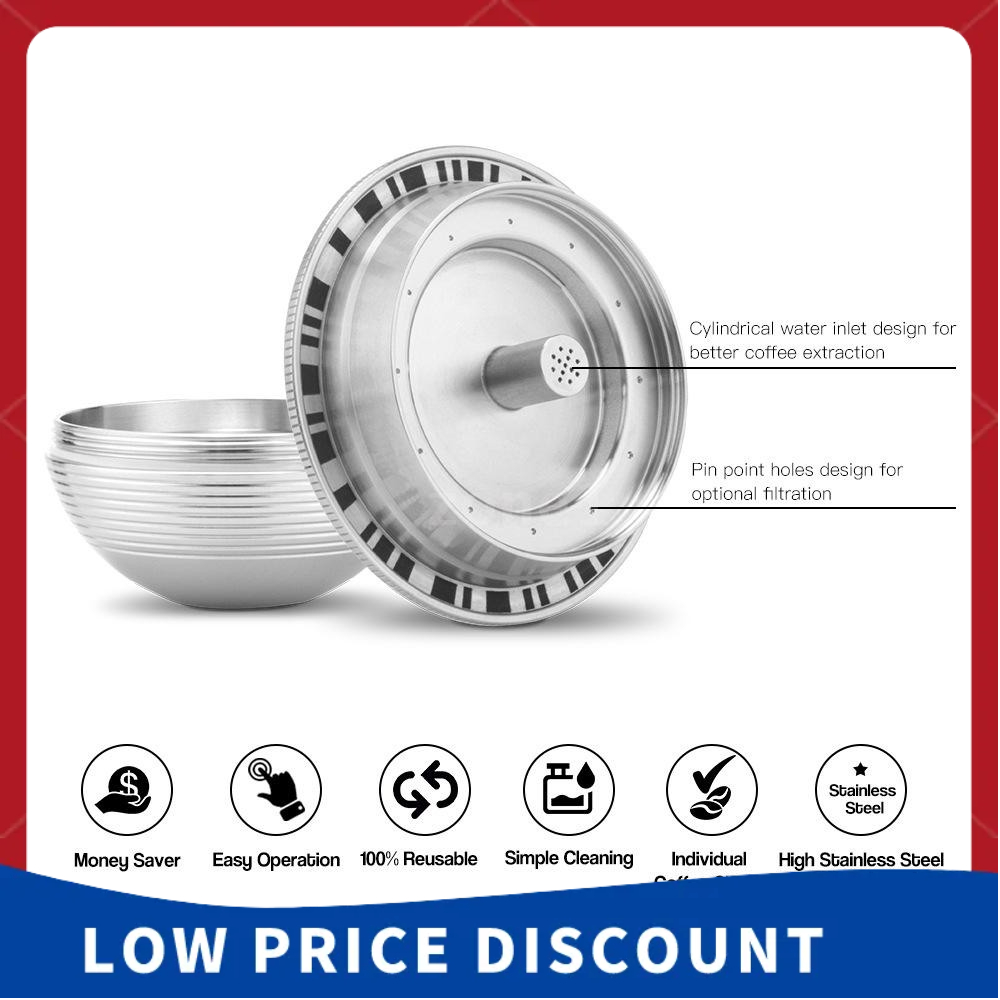 Stainless Steel Fillable Coffee Capsules Reusable Coffee Capsule Cup