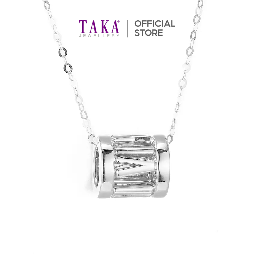 TAKA Jewellery Dolce 18K Gold Necklace Roman Numeral Barrel | Shopee ...