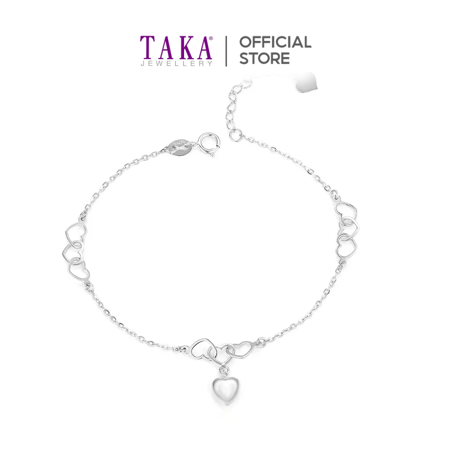TAKA Jewellery Dolce 18K Gold Bracelet Hearts