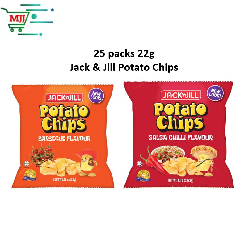 Jack & Jill Potato Chips (25pkts x 25g) BBQ Shopee Singapore