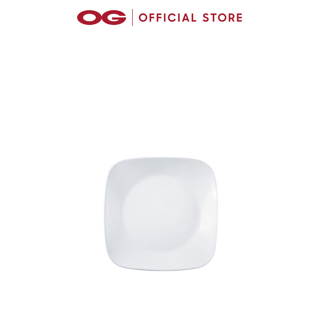 Corelle Square Round Bread & Butter Plate Winter Frost White (2206N