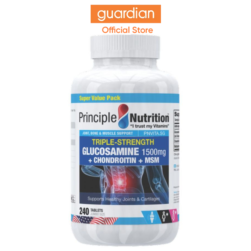 Principle Nutrition Triple Glucosamine 1500Mg + Chond 1200Mg + Msm