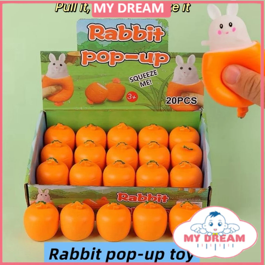Pop Up Funny Rabbit Carrot Frog Pop Up Squeeze Anti-stress Stress ...