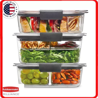 Rubbermaid, Brilliance, Food Storage Container, Salad and Snack Lunch Combo Kit, Clear, 9 Piece Set