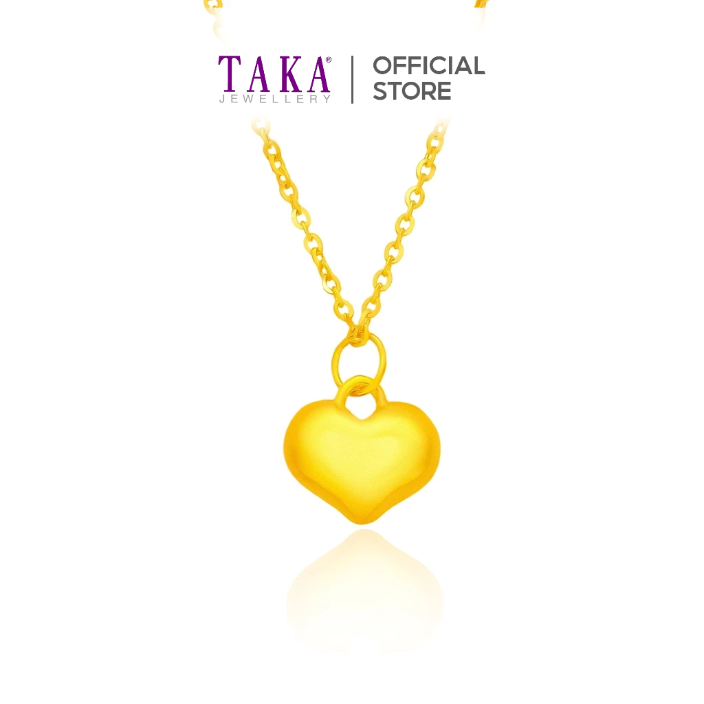 Gold necklace with hot sale heart pendant price