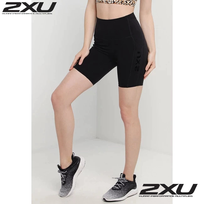 2XU Form Stash Hi-rise Bike löpartights Svart