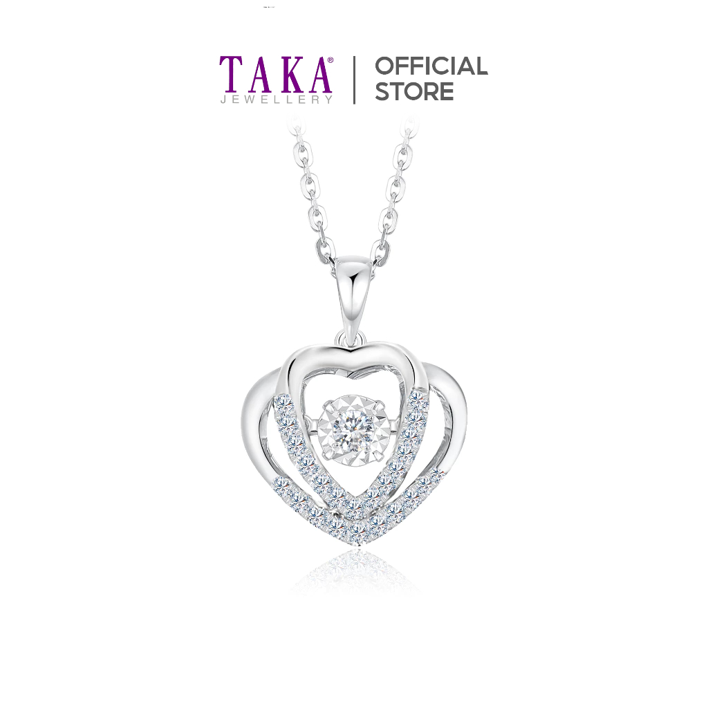 Dancing diamond hot sale heart pendant