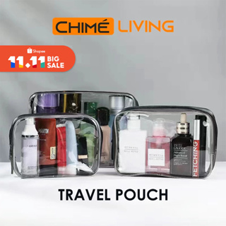 1pc Clear Makeup Bags Bulk Travel Toiletry Bag,Frosted Transparent